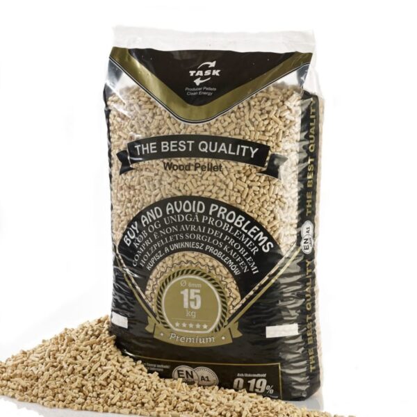 Pellet PREMIUM QUALITY Task iglasty, workowany (15 kg)